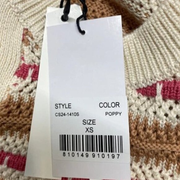 NEW CENTRAL PARK WEST Womens Cute Knit Coen Tank Top Size XS Poppy Multi - Picture 10 of 10